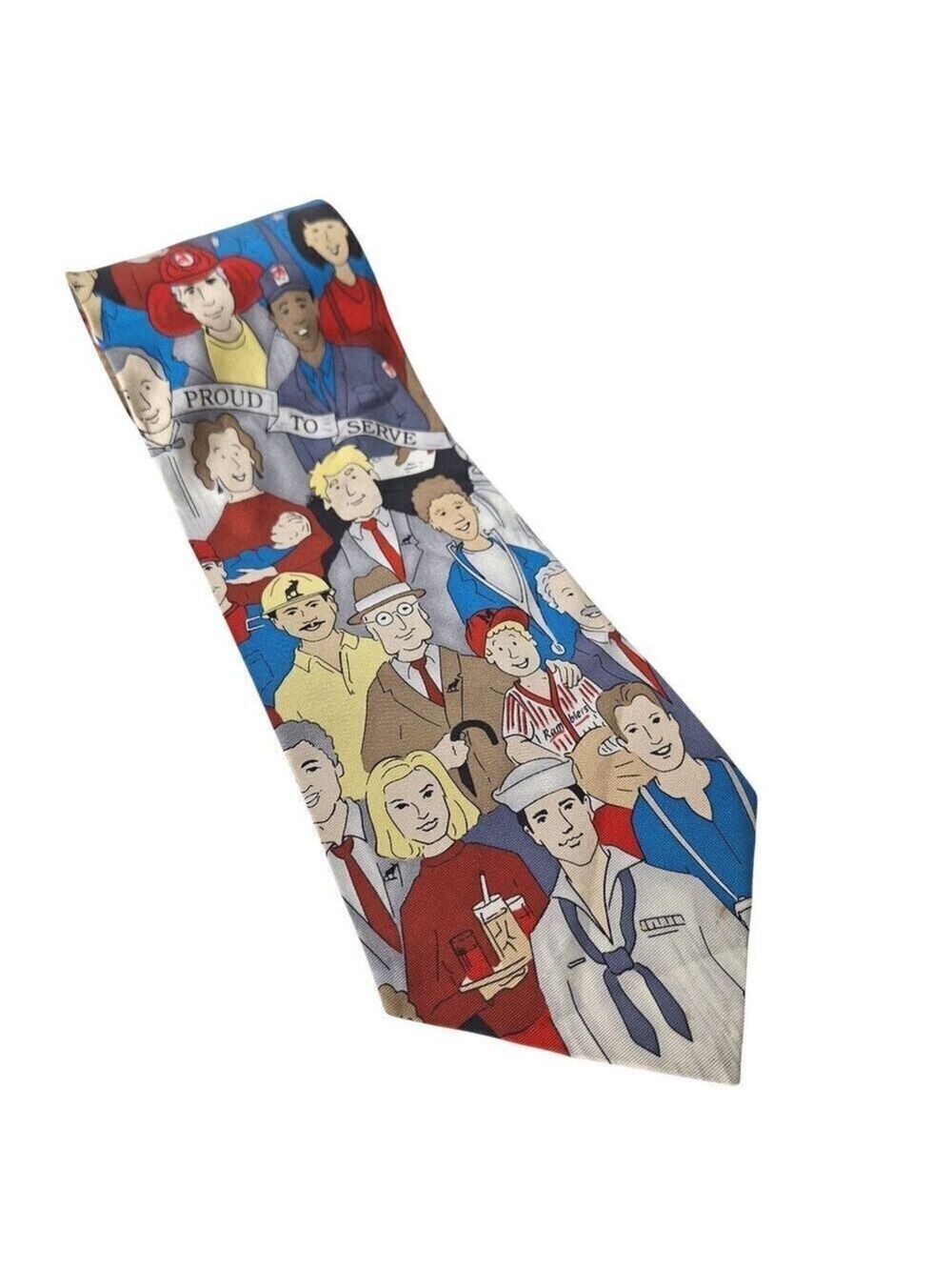 Moose International Silk Necktie Civil Service Proud To Serve